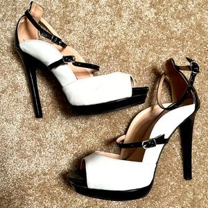 Black and White Stiletto Heels size 7.5